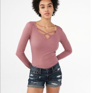 DARK WASH DESTROYED DENIM MIDI SHORTS SIZE 000